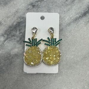 Pineapple Crystal Earrings